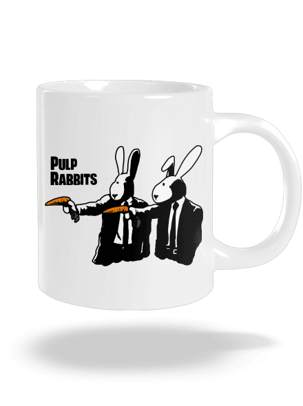 Pulp Rabbits nagy bögre White