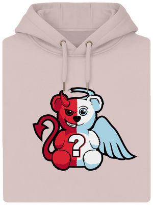 Angyal vagy ördög unisex prémium pulóver Rose Chalk