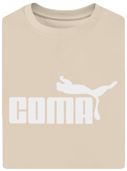 Coma unisex túlméretezett póló Almond
