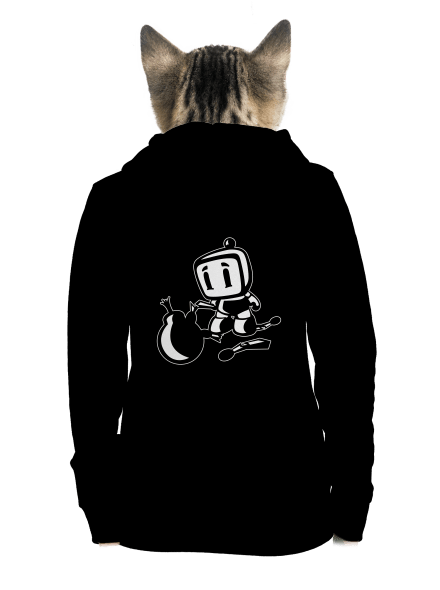 Bomberman cipzáras női pulóver Black