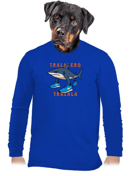 Tralalero Tralala – Italian Brainrot férfi hosszú ujjú póló Royal Blue