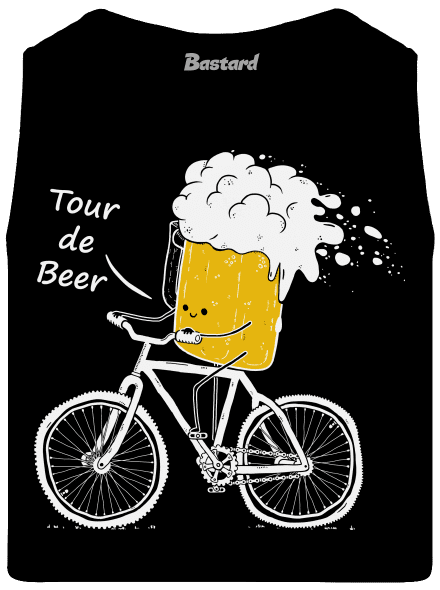 Tour de beer férfi trikó Black