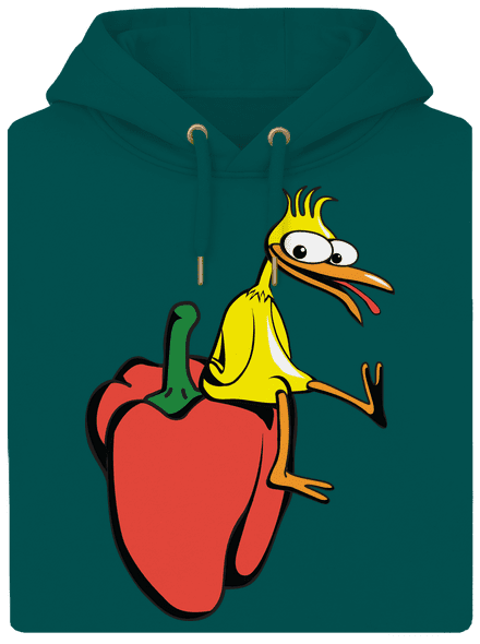 Paprikás csirke unisex prémium pulóver Emerald Green