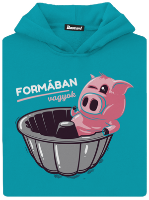 Formában gyerek kenguruzsebes pulóver Hawaiian Blue