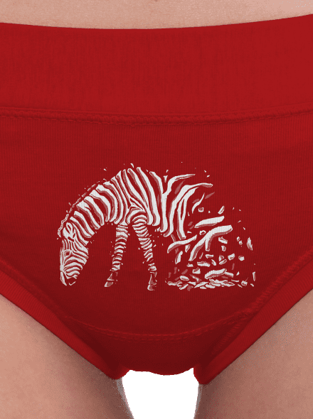 Zebra szerelem női bugyik Red Mal