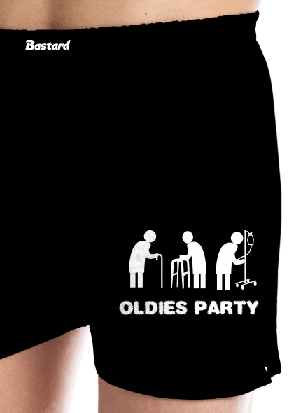 Oldies party férfi alsó nadrág Black