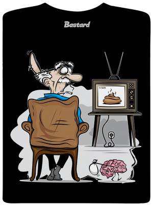 TV News férfi póló Black