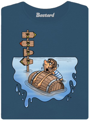 Kitaszított prémium női póló Petrol Blue