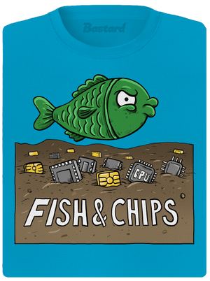 Fish and IT chips női sportpóló Blue Atol