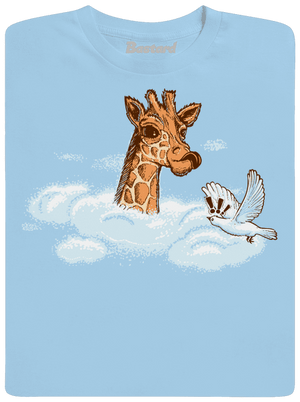Zsiráf a felhőkben gyerek póló Sky Blue