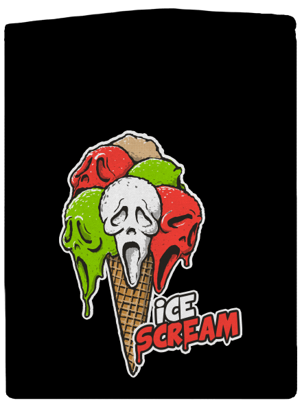Ice Scream cipzáras férfi pulóver Black