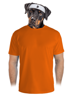 Nyomtatás nélkül férfi sportpóló Neon Orange