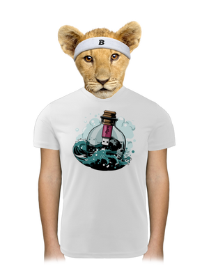 USB üzenet egy üvegben gyerek sport póló White