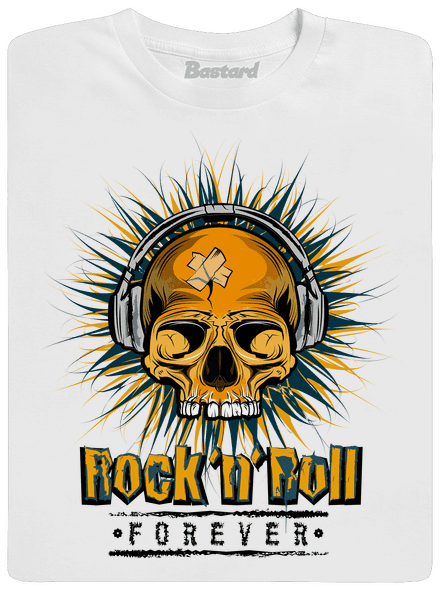 Rock'n'Roll forever férfi hosszú ujjú póló White