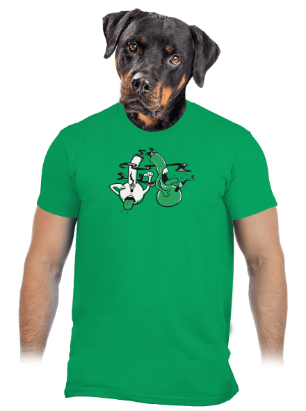 Bongo köhögés férfi póló Kelly Green