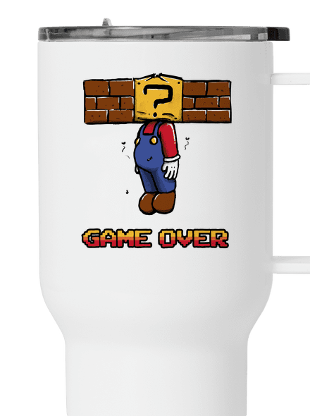 Game over termosz bögre White