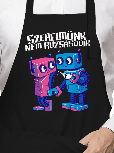 Robotok kötény Black