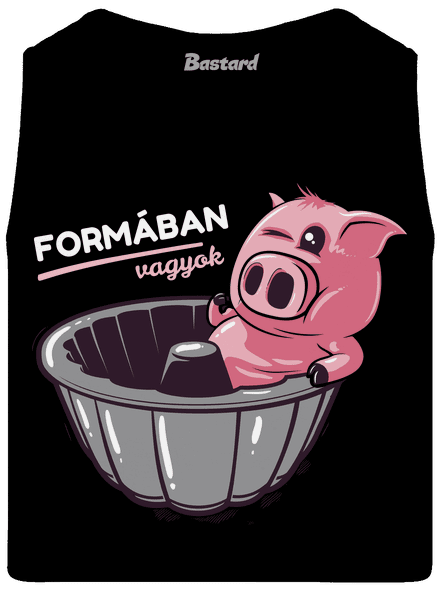 Formában férfi trikó Black