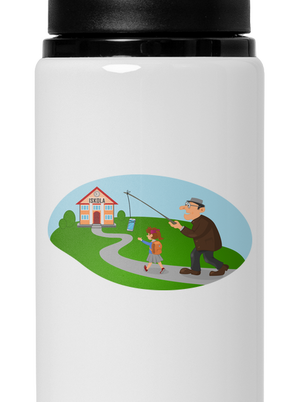 Vissza az iskolába kulacs White