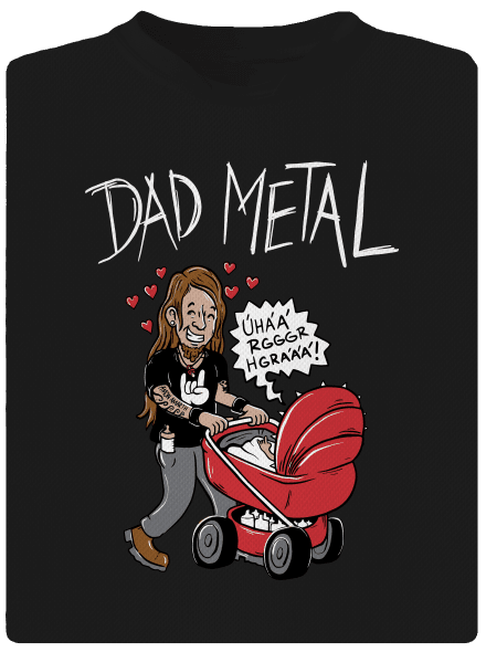 Dad metal gyerek sport póló Black