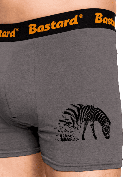 Zebra szerelem boxeralsó Gray Melange
