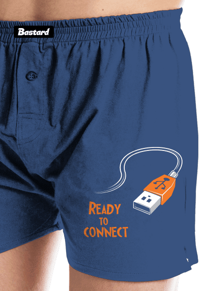USB csatlakozás férfi alsó nadrág Blue