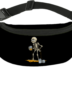 Csontváz és sör övtáska Black