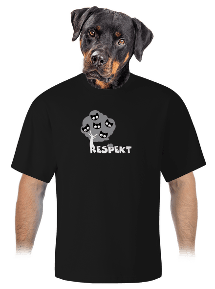 Tisztelet unisex túlméretezett póló Black