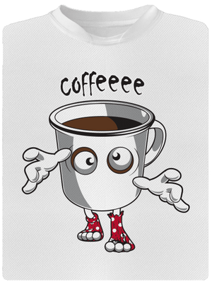 Zombie coffee férfi sportpóló White