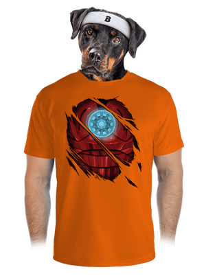 Ironman férfi sportpóló Neon Orange