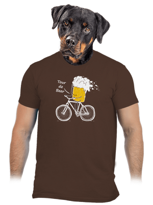Tour de beer férfi póló Brown