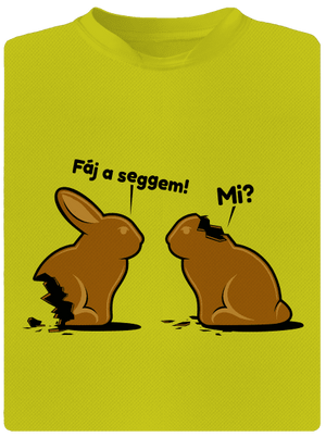 Fáj a seggem! gyerek sport póló Neon Yellow