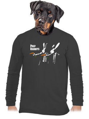 Pulp Rabbits férfi hosszú ujjú póló Dark Grey