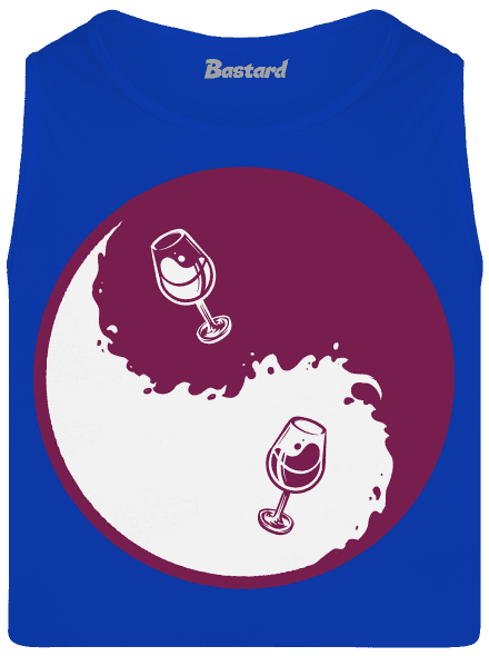 Yin Yang bor férfi trikó Royal Blue