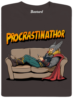 Procrastinathor férfi hosszú ujjú póló Bear Brown