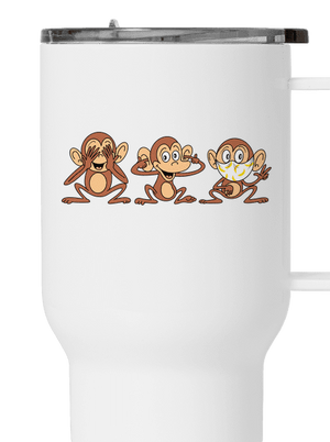 Kis majom termosz bögre White