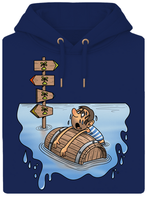 Kitaszított unisex prémium pulóver Navy