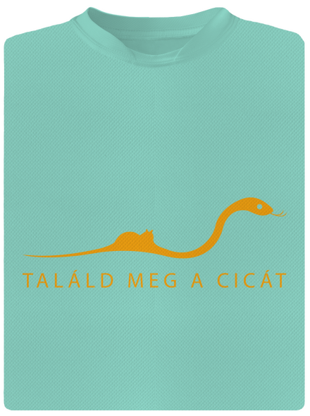 Találd meg a cicát férfi sportpóló Mint Mal