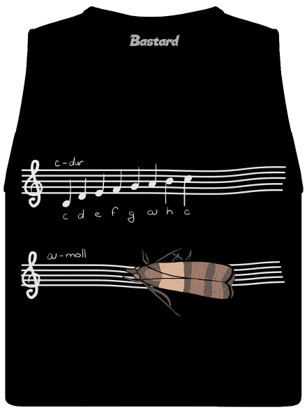 A - moll női bővített trikó Black