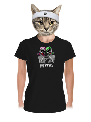 Besties női sportpóló Black