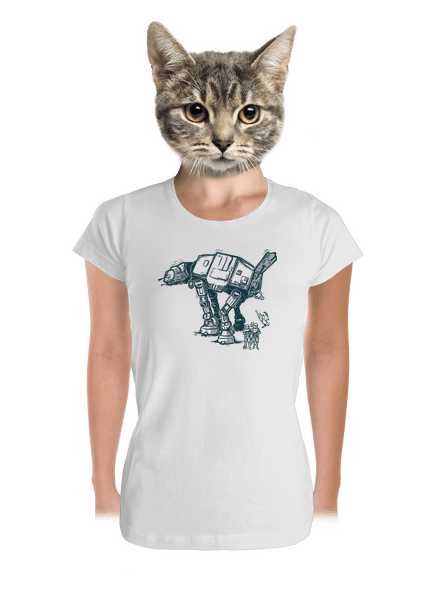 AT-AT prémium női póló White