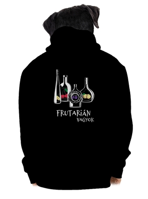 Frutarián cipzáras férfi pulóver Black