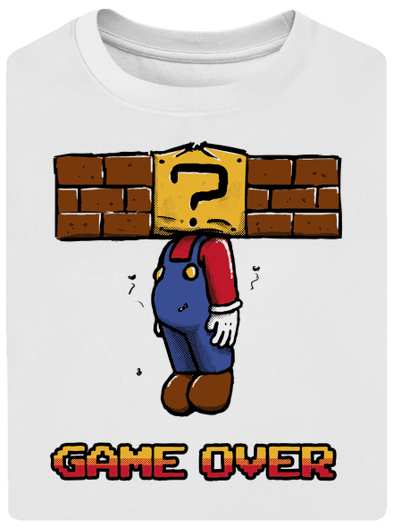 Game over unisex túlméretezett póló White
