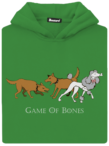 Game of Bones gyerek kenguruzsebes pulóver Kelly Green AWD