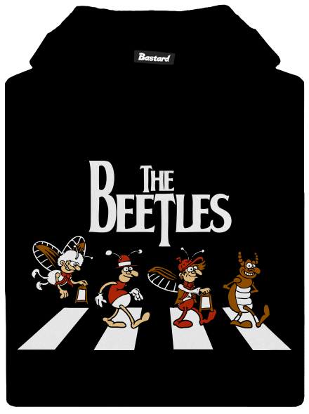 Beatles gyerek kenguruzsebes pulóver Black