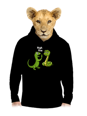 High Five gyerek kenguruzsebes pulóver Black