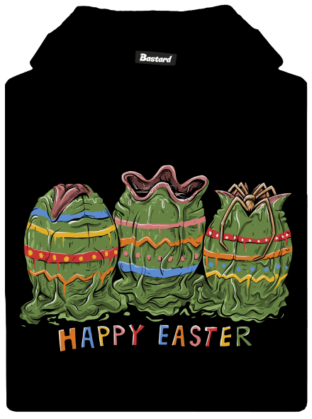 Happy easter gyerek kenguruzsebes pulóver Black