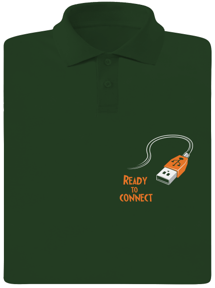 USB csatlakozás férfi pólóingek Bottle Green Mal
