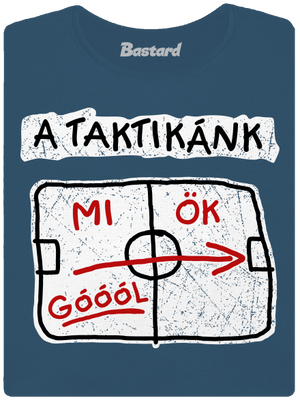 A taktikánk prémium női póló Petrol Blue