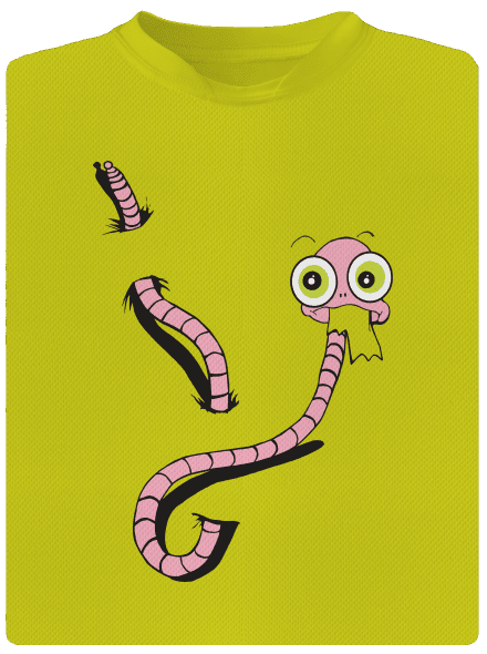 Féreg gyerek sport póló Neon Yellow